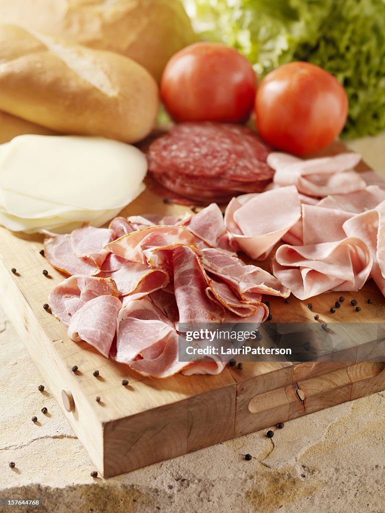 Viandes italiennes au fromage et légumes
