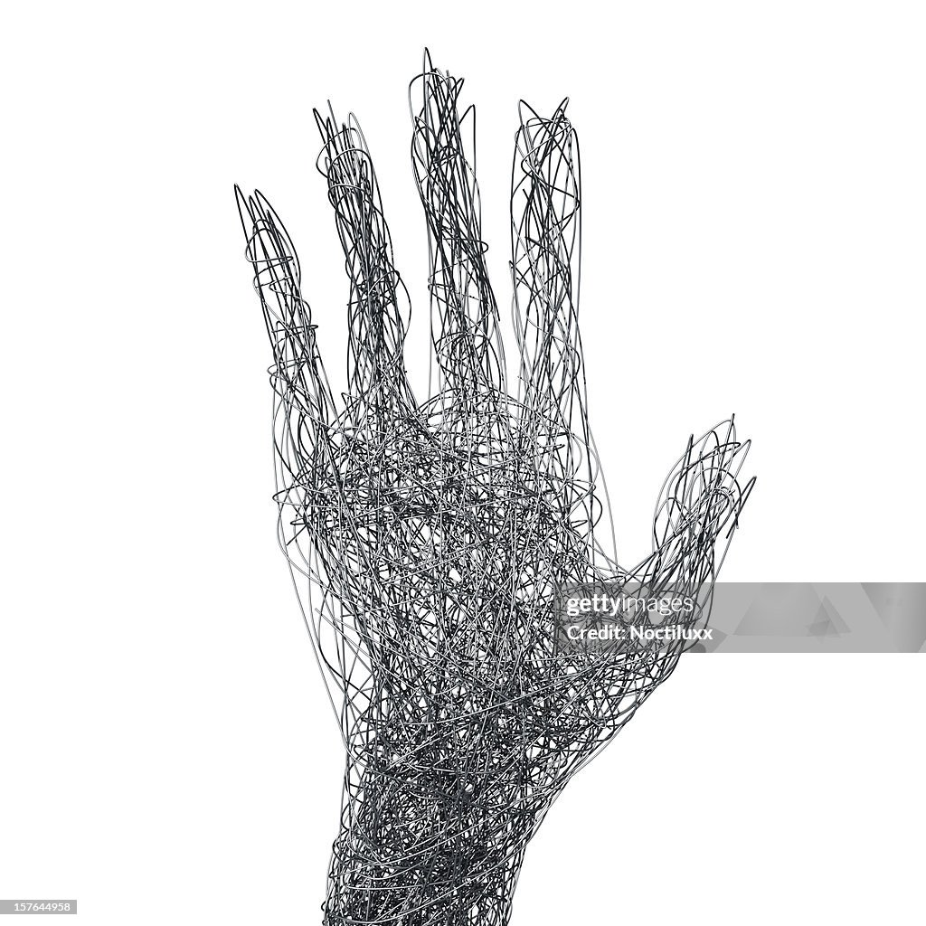Wire mesh hand concept