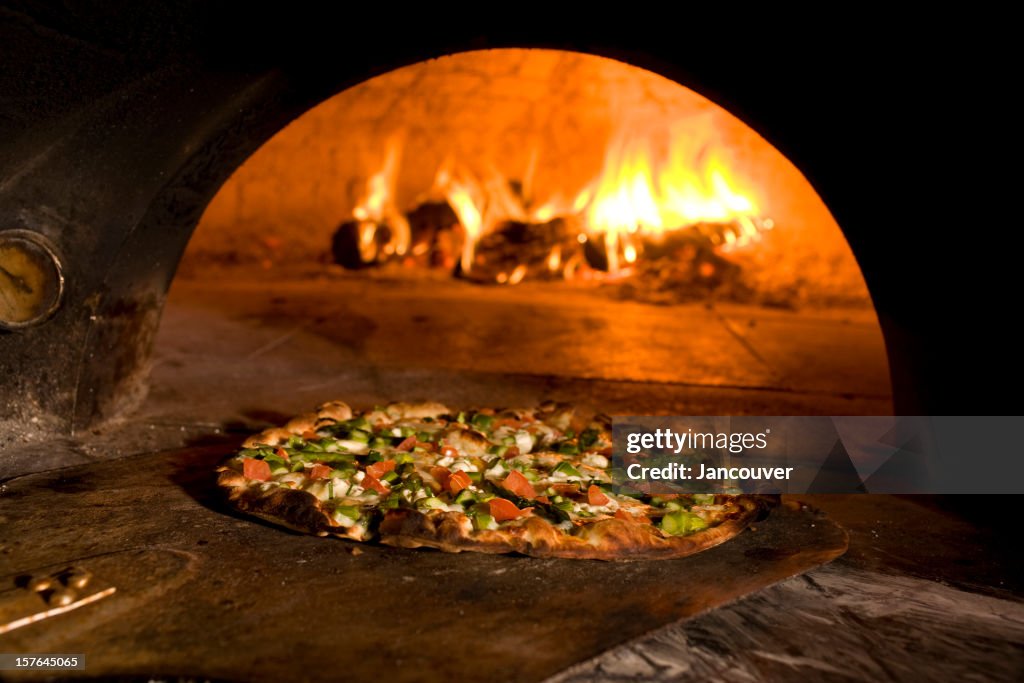 Asparagus and goat cheese pizza