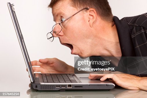 Businessman in total shock Businessman in total shock