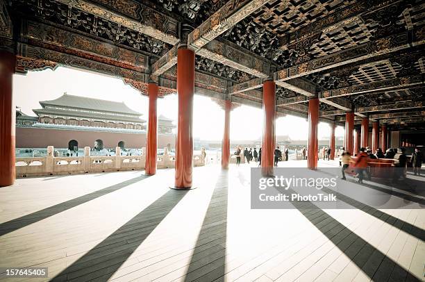 imperial palace (forbidden city), beijing - temple building stock pictures, royalty-free photos & images