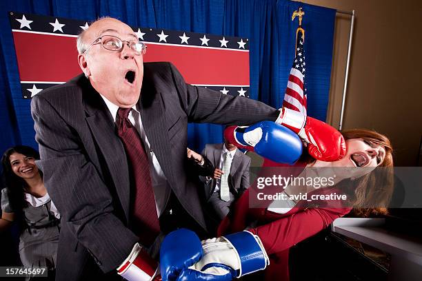 politische boxkampf - funny boxing stock-fotos und bilder