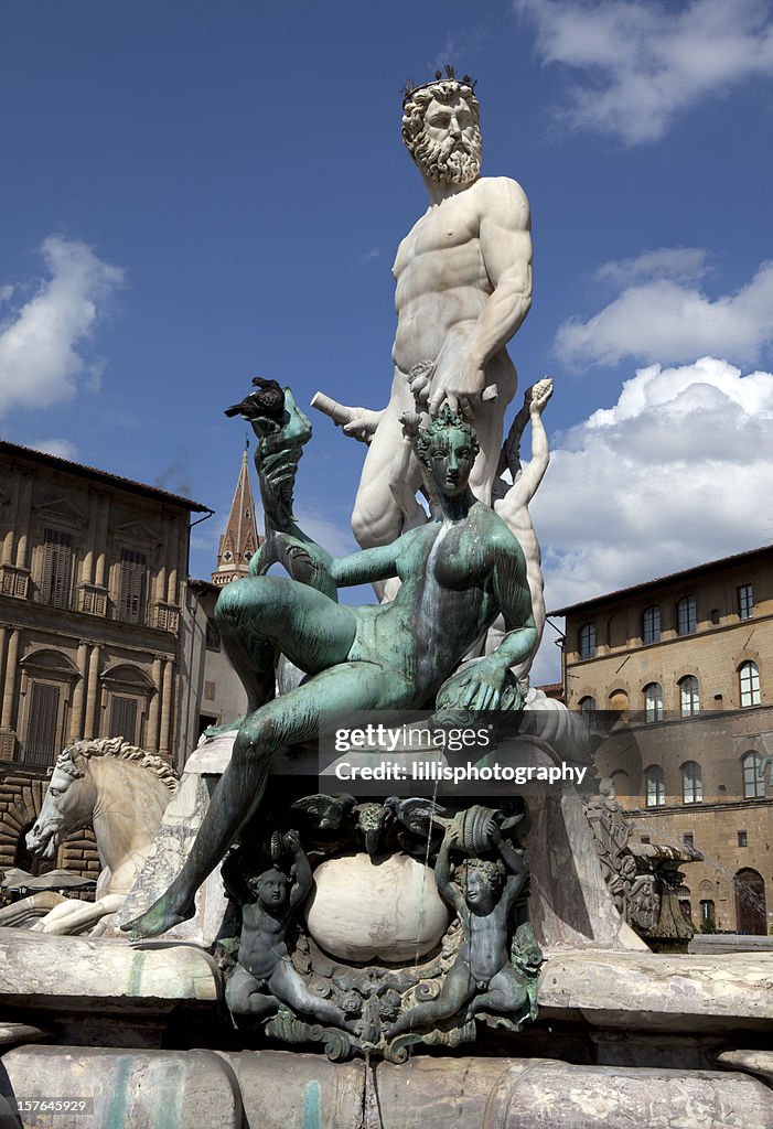 Fonte de Netuno em Florence Itália