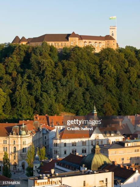 burg ljubljana mit - laibach stock-fotos und bilder