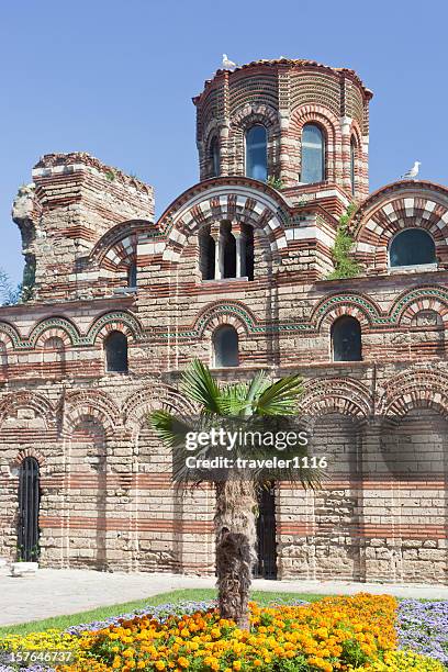 bizantino-búlgaro iglesia de nesebar, bulgaria - nesebar fotografías e imágenes de stock