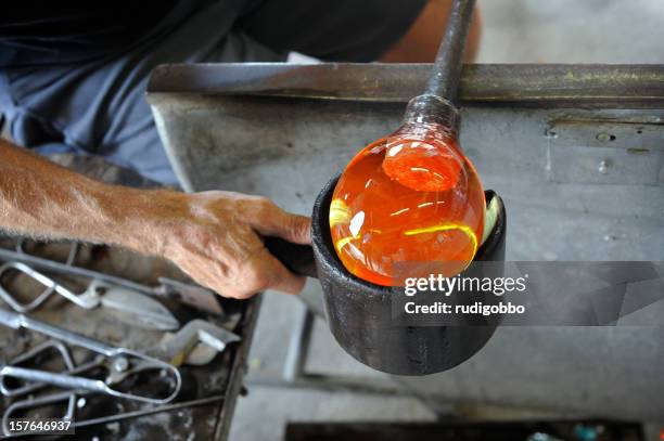 moulding glass - murano stock pictures, royalty-free photos & images