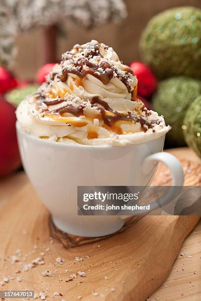 hot festive beverage - caramelized stock pictures, royalty-free photos & images