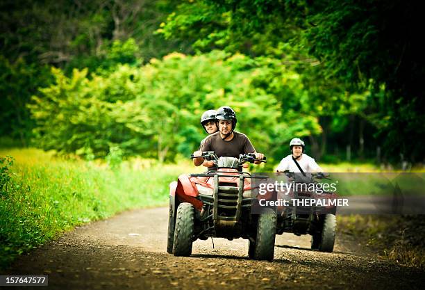 driving 4x4 in costa rica - atv trail stockfoto's en -beelden