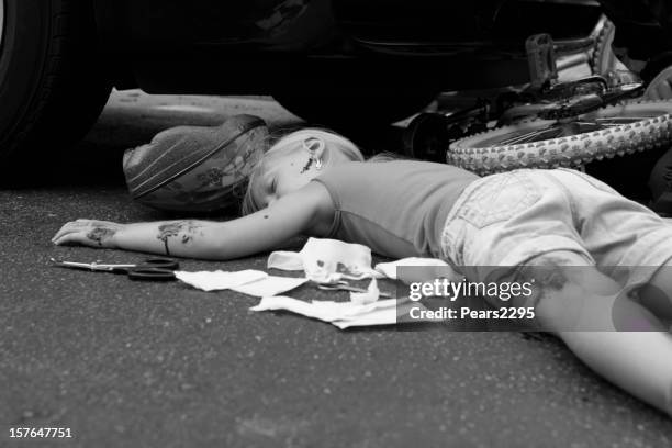 litle girl hit by car series - child death stock pictures, royalty-free photos & images