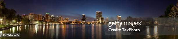 lake eola orlando, fl - orlando skyline stock pictures, royalty-free photos & images