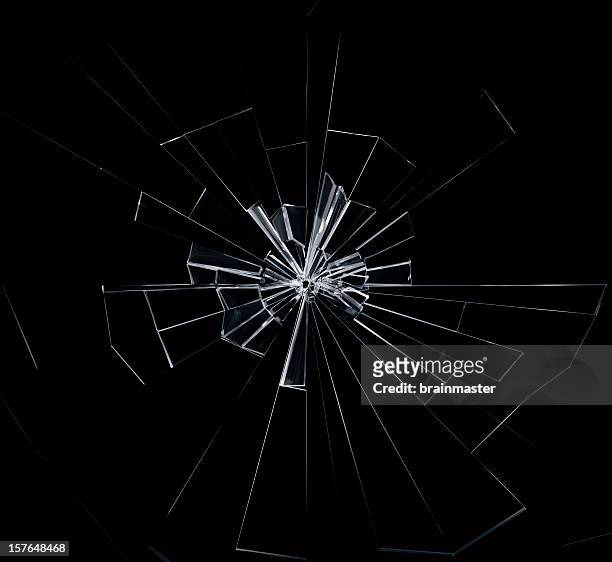 broken glass - bullet hole stock pictures, royalty-free photos & images