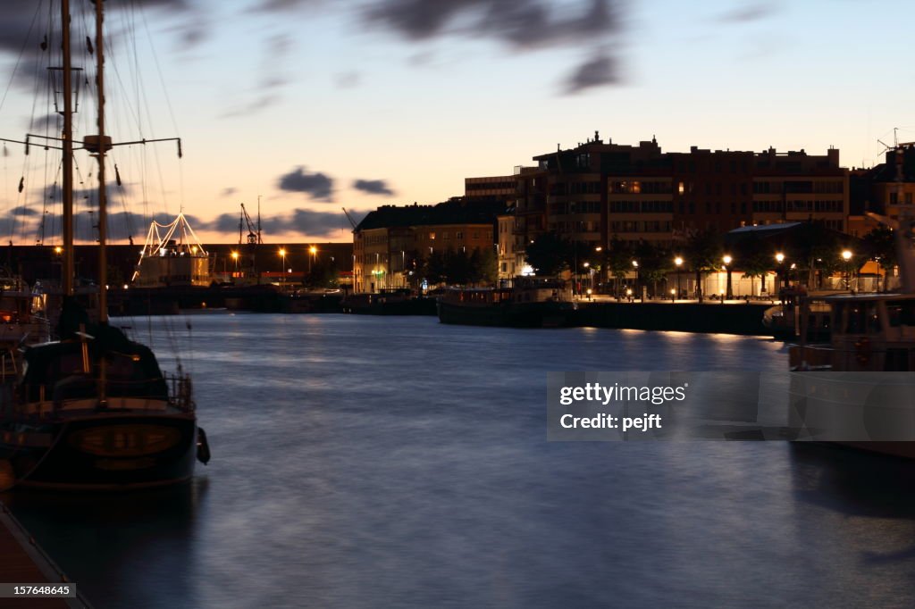 Porto di Anversa notte