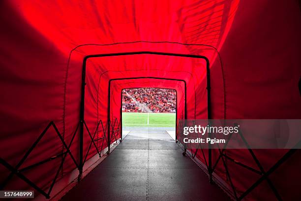 tunnel d'entrée sur le terrain - tunnel photos et images de collection