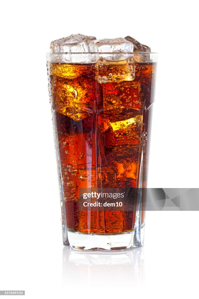 Glass of Cola with ice