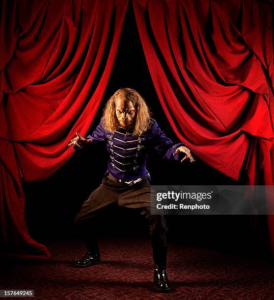 carnival series: wicked monkey boy - circus ring leader stock pictures, royalty-free photos & images
