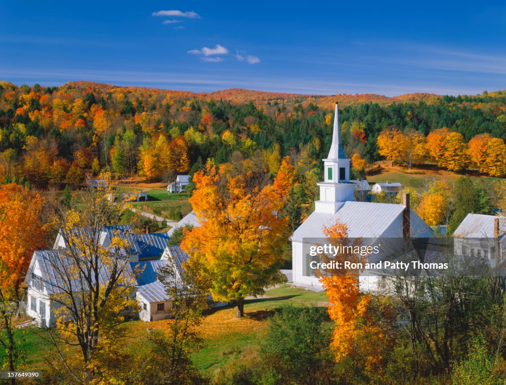 Landscape view of autumn in Vermont