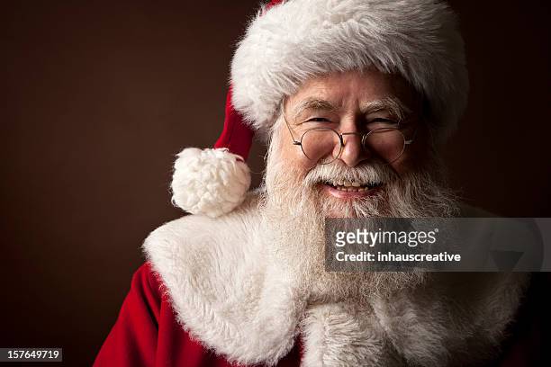 pictures of real santa claus - santa portrait stock pictures, royalty-free photos & images