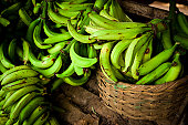 banana plantain in a pallets