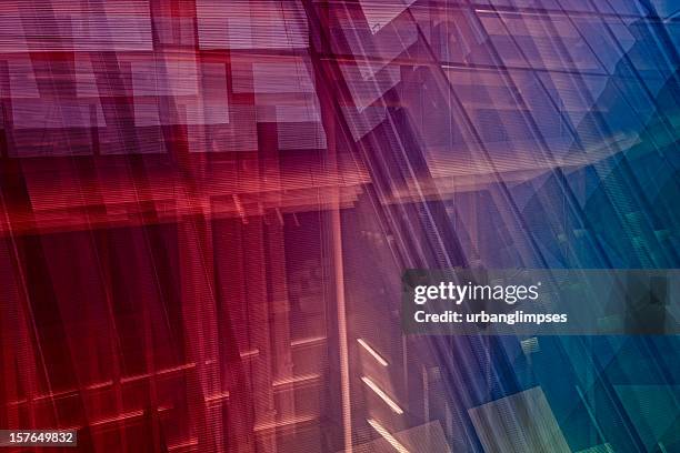 abstract architecture - blue magenta stock pictures, royalty-free photos & images