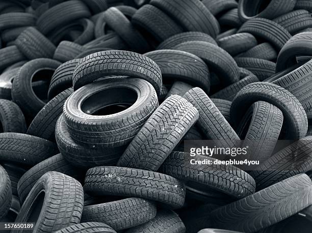 old black car tire rubber - complex pile stock pictures, royalty-free photos & images