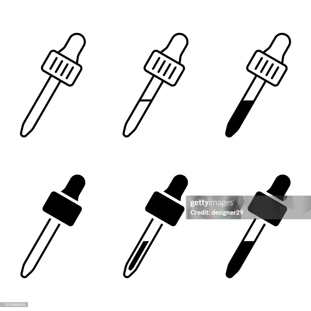 Conjunto de iconos cuentagotas.