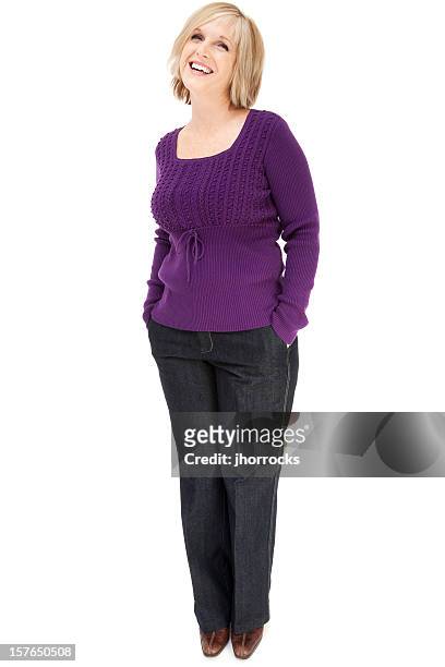 attractive casual mature woman - older woman colored hair stock pictures, royalty-free photos & images