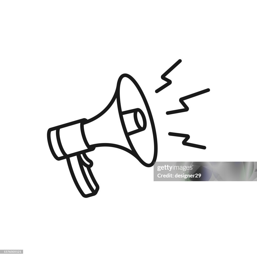 Megaphone Line Icon.
