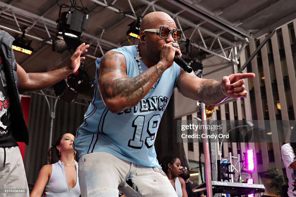 Flow Rider Consert Flo Rida performs at Fox & Friends Summer Concert Series at Fox News ...