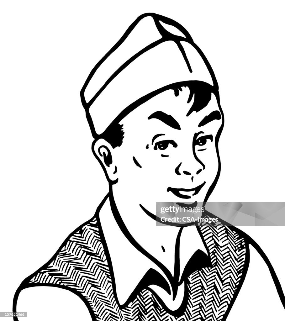Weary Young Man in Hat