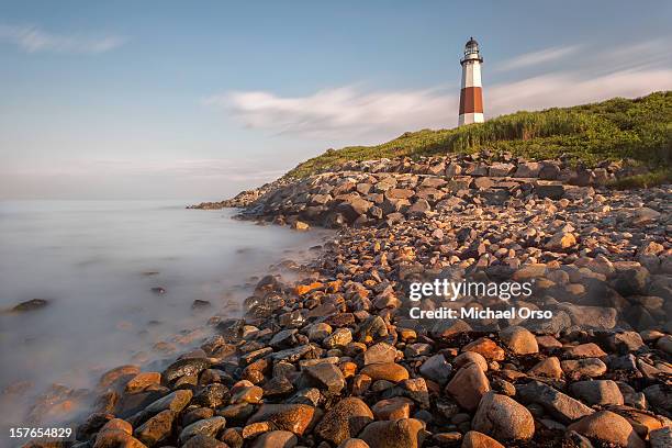 montauk point - insel long island stock-fotos und bilder