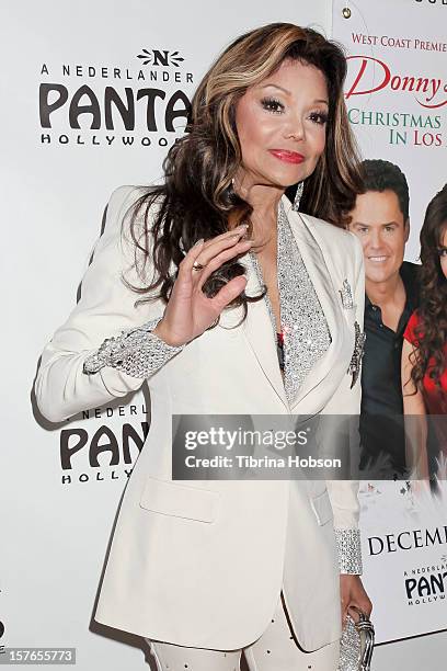 La Toya Jackson attends 'Donny & Marie Christmas In Los Angeles' opening night at the Pantages Theatre on December 4, 2012 in Hollywood, California.