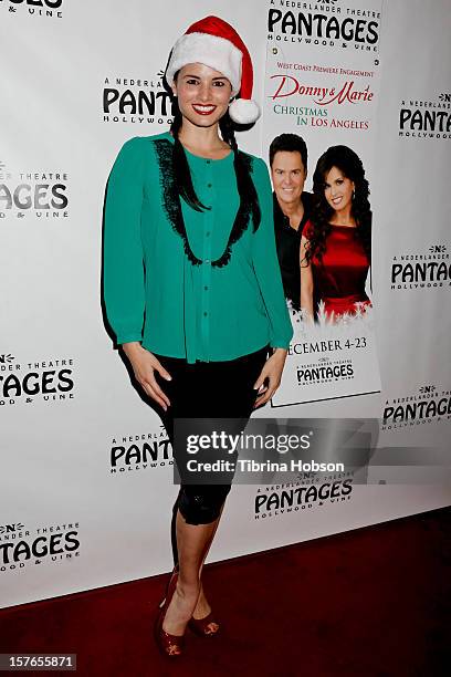 Katrina Law attends 'Donny & Marie Christmas In Los Angeles' opening night at the Pantages Theatre on December 4, 2012 in Hollywood, California.