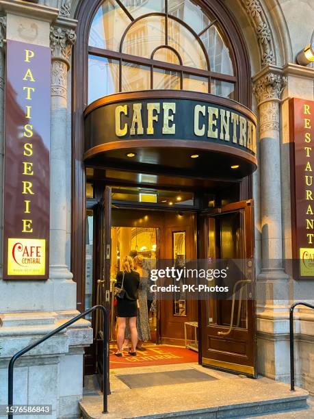 cafe central, vienna, austria - vienna cafe stock pictures, royalty-free photos & images
