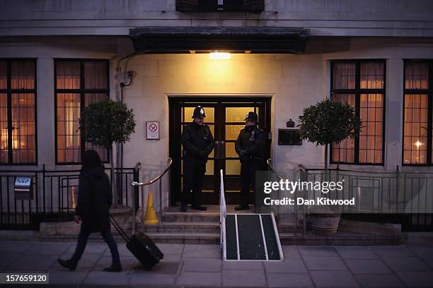 General view of the King Edward VII Private Hospital on December 5, 2012 in London, England. Catherine, Duchess of Cambridge is spending a third day...