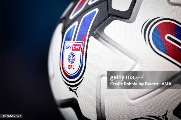 Puma Sky Bet match ball during the Sky Bet Championship match between Sheffield Wednesday and Southampton FC at Hillsborough on August 4, 2023 in...