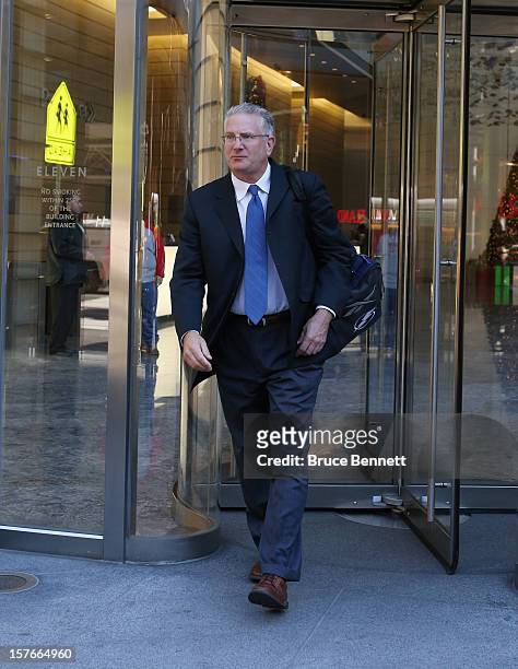 Chief Executive Officer and Alternate Governor of the Tampa Bay Lightning Tod Leiweke leaves the leagues legal offices following the National Hockey...