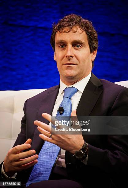 Jonathan Streeter, partner at Dechert LLP and former assistant U.S. Attorney for the Southern District of New York, speaks during the Bloomberg Hedge...