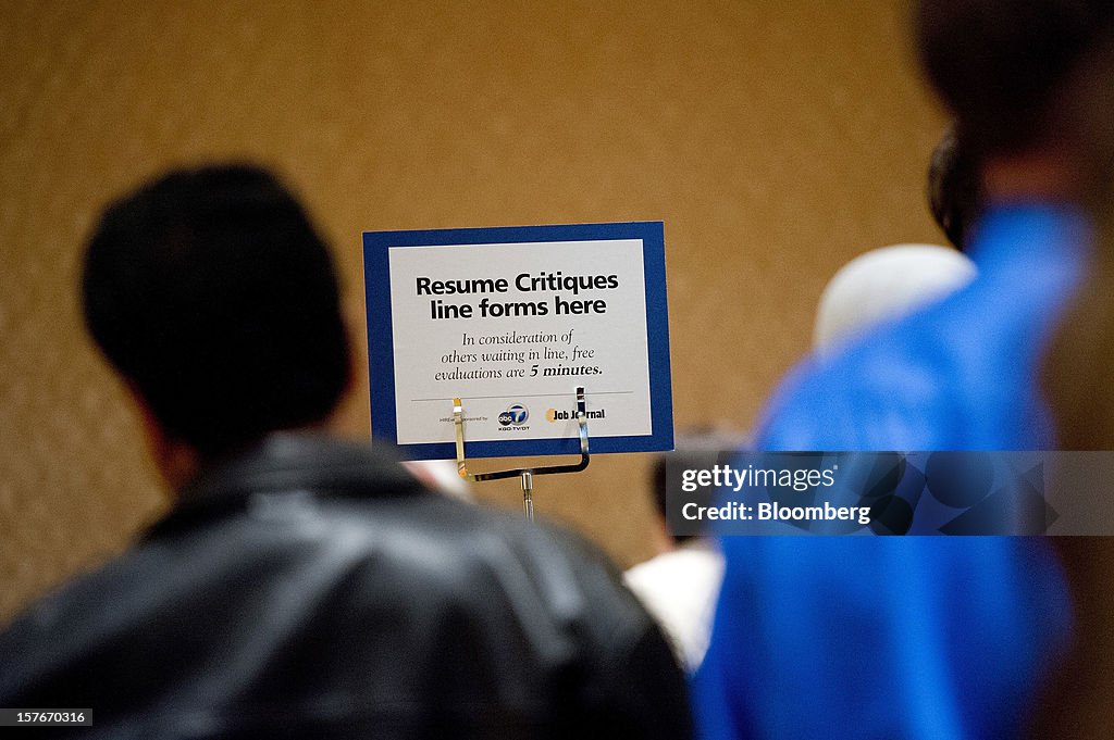 Views Of A HIREvent Job Fair Ahead Of Intial Jobless Claims