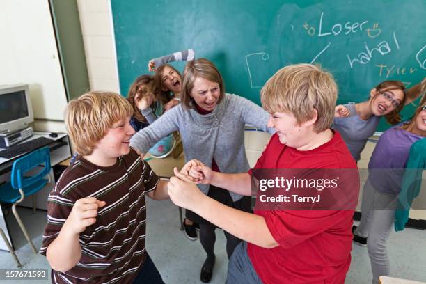 disruptive behavior - students arguing stock pictures, royalty-free photos & images