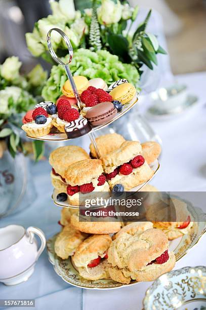 Afternoon Wedding Tea Cakes High-Res Stock Photo