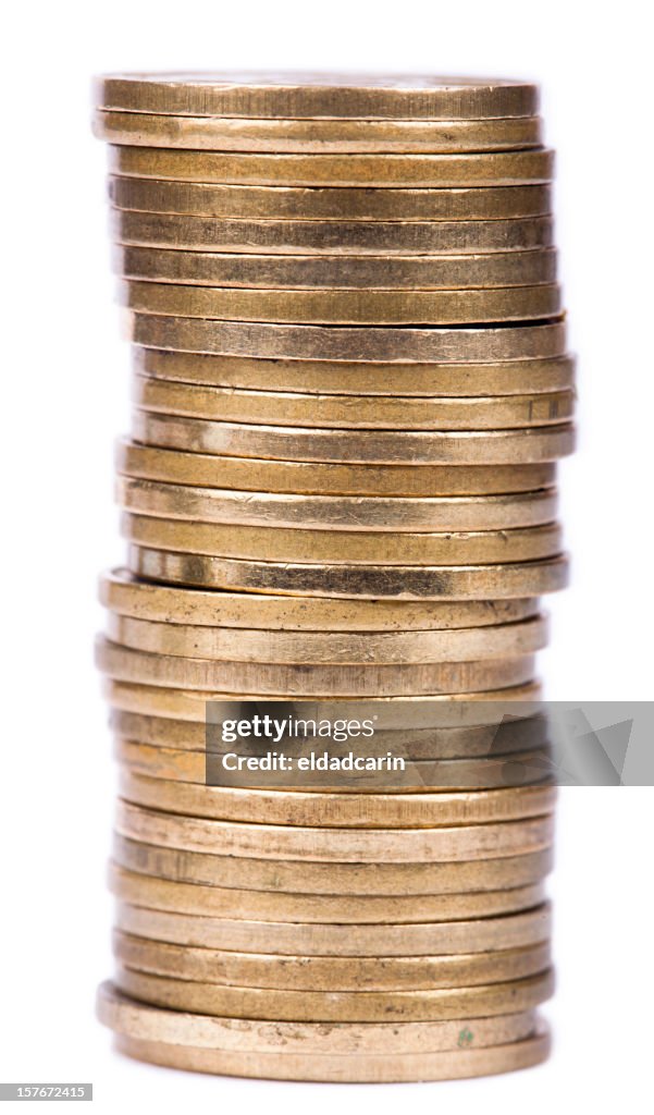 Isolated Coin Stack