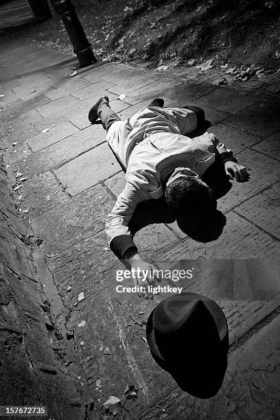 dead man - vintage rainwear stockfoto's en -beelden