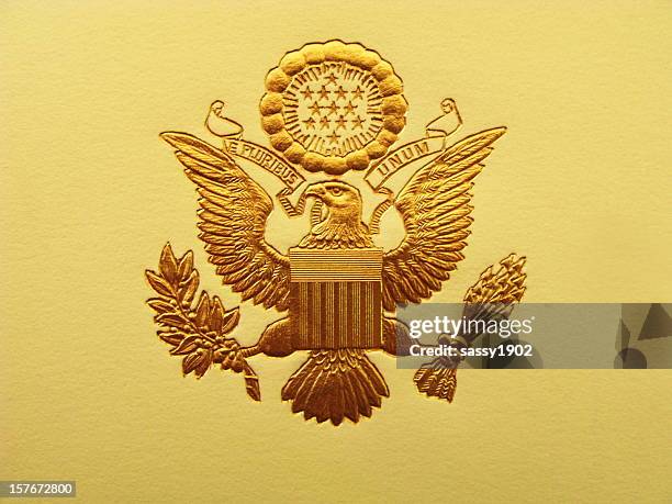 presidential seal president usa coat of arms - presidentkandidat bildbanksfoton och bilder