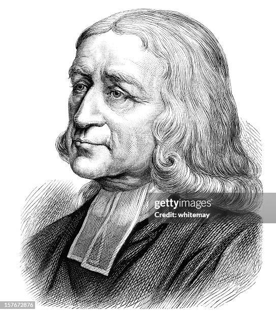 john wesley - victorian illustration - john wesley theologian stock illustrations