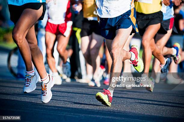 marathon - running race stock pictures, royalty-free photos & images