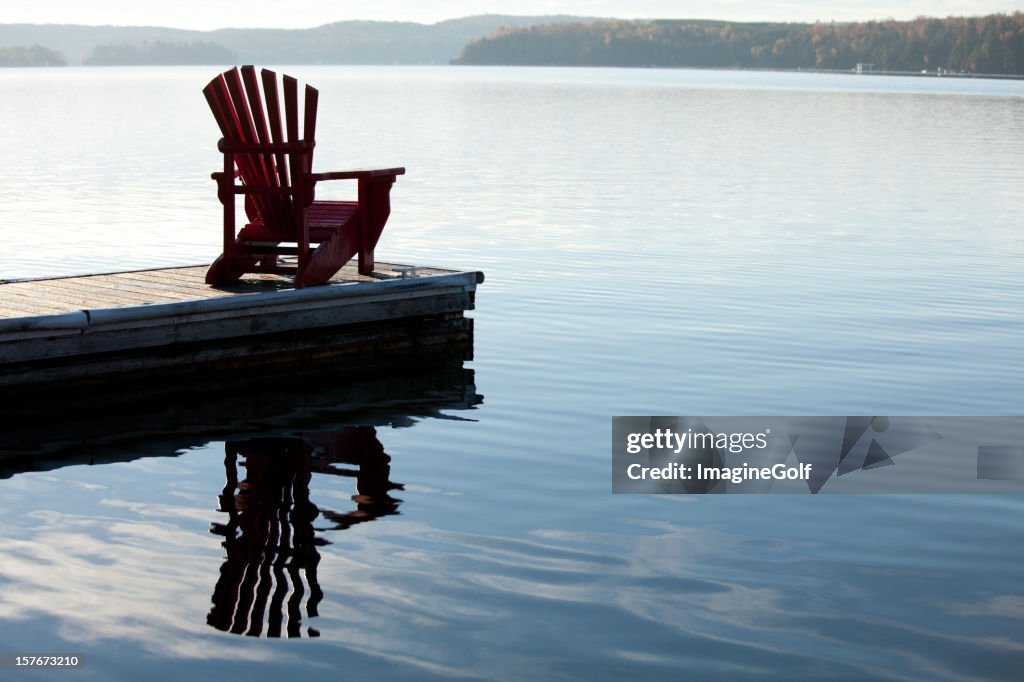 Adirondack Chair by a Lake