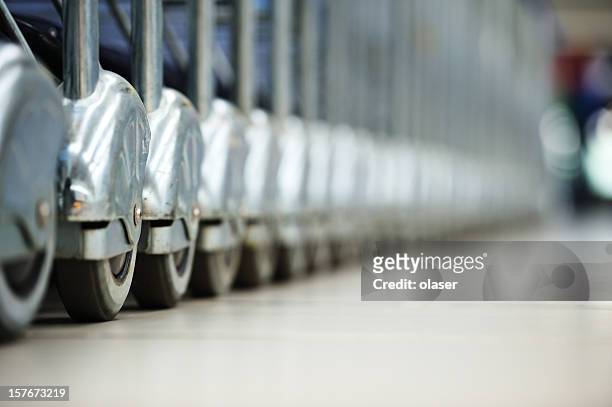 airport cart close up - cartgate out stock pictures, royalty-free photos & images