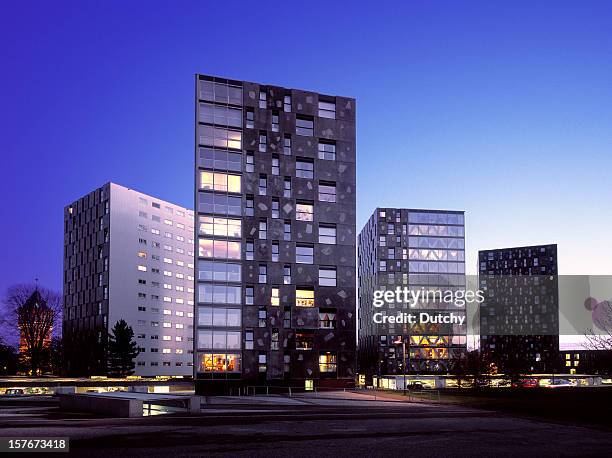 newly built residential and business area in the netherlands - north brabant stock pictures, royalty-free photos & images