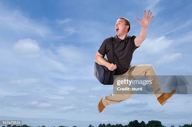 jump for joy - beckoning stock pictures, royalty-free photos & images