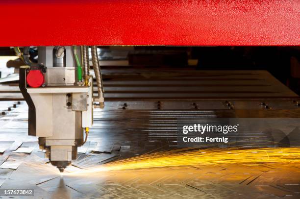 high-tech laser metal cutting tool - laser cutting tool stock pictures, royalty-free photos & images